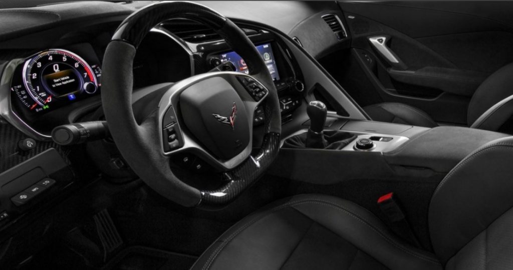 Drivers view of dashboard inside the 2022 Chevrolet Corvette Z06