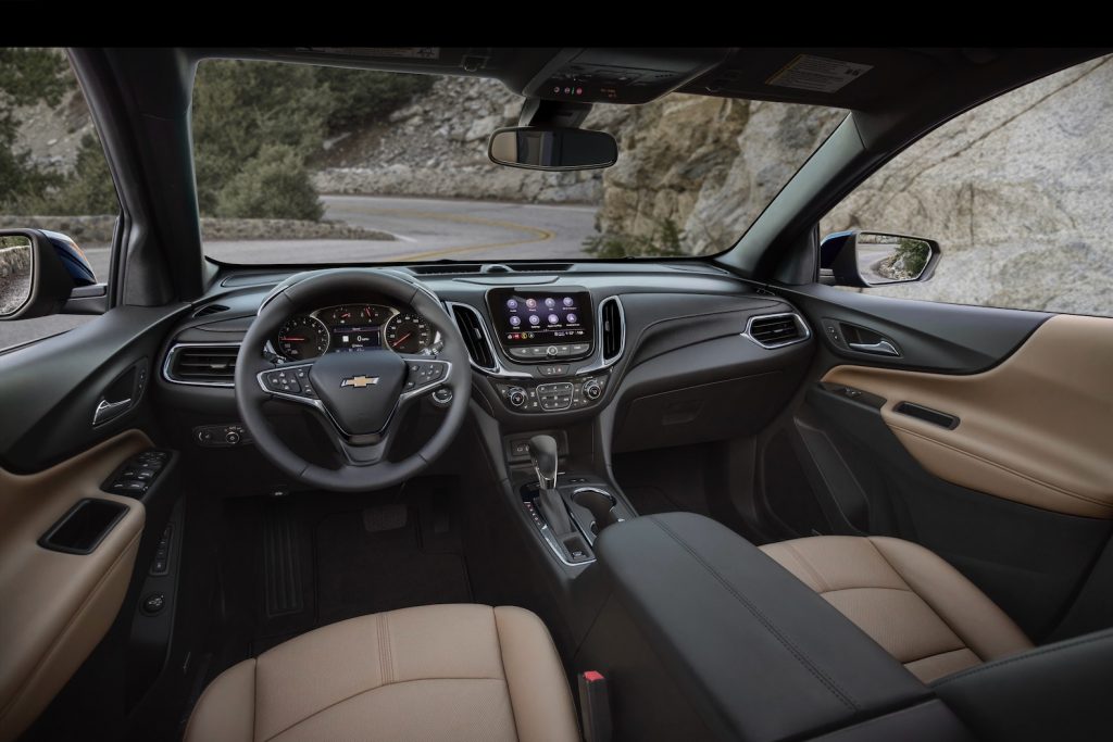 Interior inside the all new 2022 Chevrolet Equinox Premier.