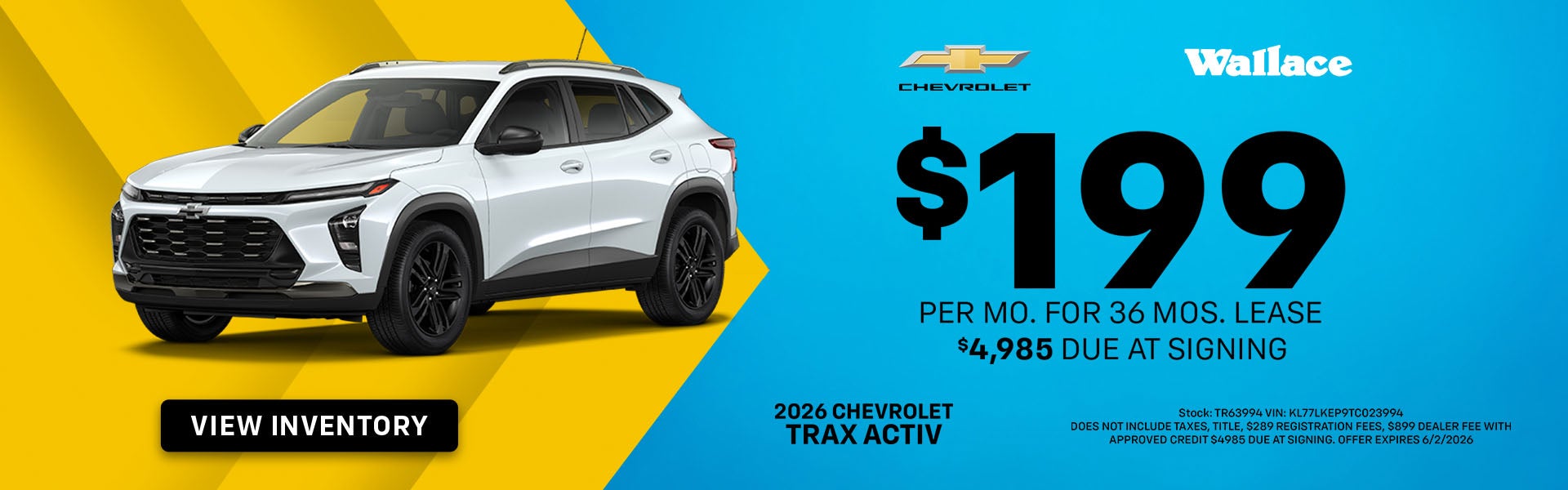 Chevy Trax Special Offer